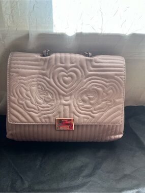 ALDO Quilted Floral Heart Crossbody Bag - Blush